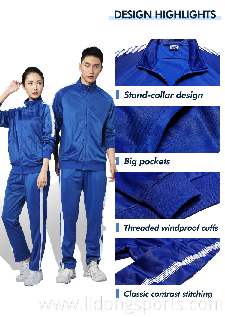 LiDong New Design Sports Track Suits/custom sublimation blank jogging wear for men